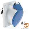 Panel mounted socket CEE 7x 16A 9h blue [PFT 00012575]