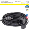 Rubber extension cable for outdoor use, black