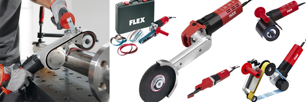 Flex LBR1506VRA Pipe Belt Sander for Weld and Seam Sanding Applications 