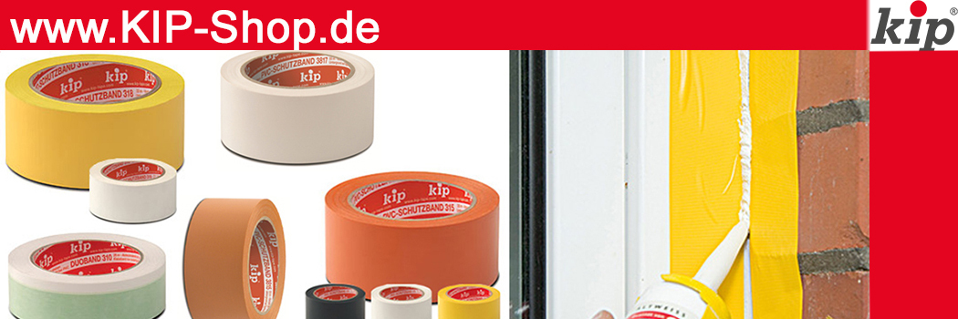 Kip PVC-Schutzband 315-65 Sehr formstabiles Premium PVC-Band für den Profibereich orange 50mmx33m 